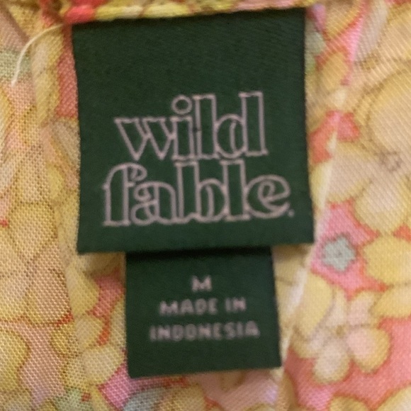 wild fable Yellow & Orange Floral Sun Dress Size M - Picture 5 of 9